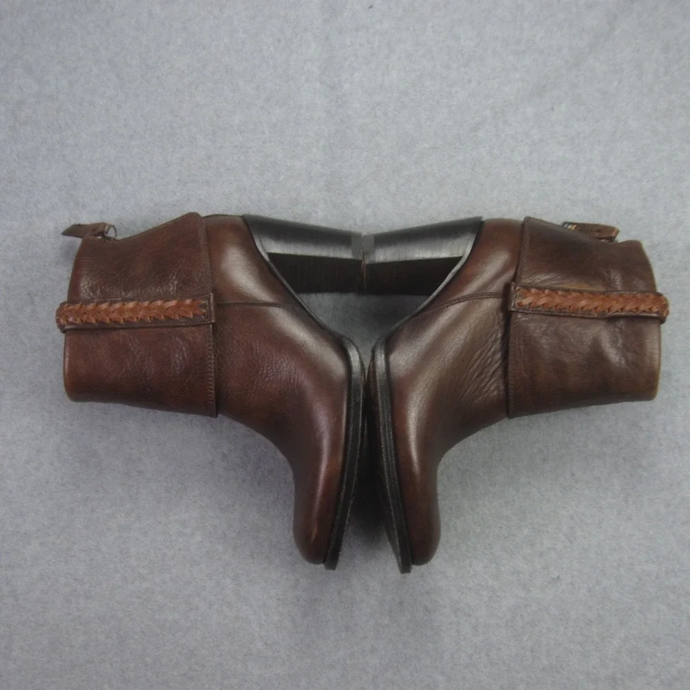Two24 Ariat Boots‎ Women US 7.5B Brown Suances Leather Ankle Western Spain